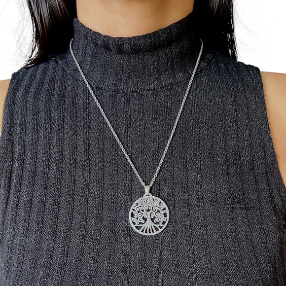 Tree of Life Pendant Necklace | Handmade | Stainless Steel - Picture 1 of 3
